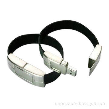 Bracelet USB Flash Drive with Up to 8GB Memory Capacity and Above 10 Years Data Storage Time